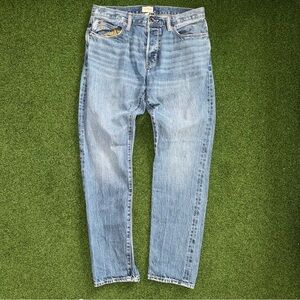 Todd Snyder Slim 33x32 Selvedge Jean In Worn Wash Button Fly Vintage Indigo